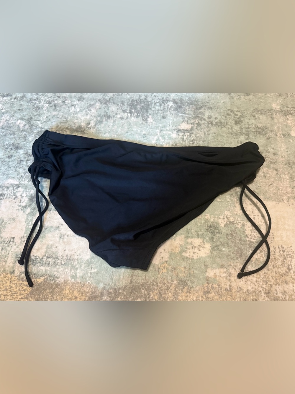 Black Side Tie Bikini Swim Bottoms Plus Size Approx 1X - Picture 2 of 4